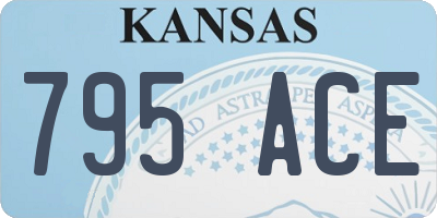 KS license plate 795ACE