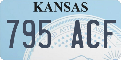 KS license plate 795ACF