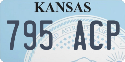 KS license plate 795ACP