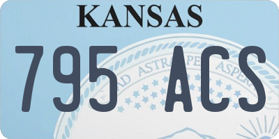 KS license plate 795ACS