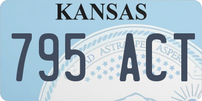 KS license plate 795ACT