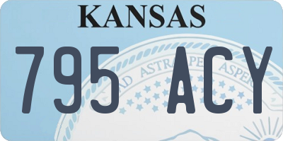 KS license plate 795ACY