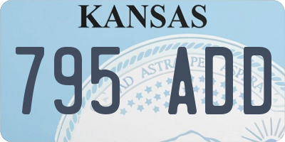 KS license plate 795ADD