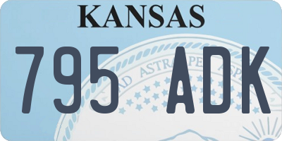 KS license plate 795ADK