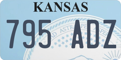 KS license plate 795ADZ
