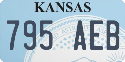 KS license plate 795AEB