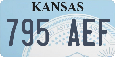 KS license plate 795AEF