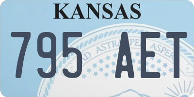 KS license plate 795AET