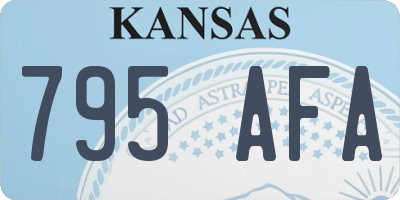 KS license plate 795AFA