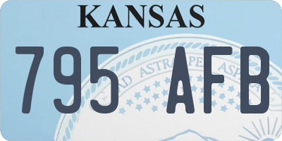 KS license plate 795AFB