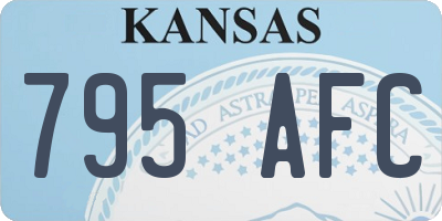 KS license plate 795AFC