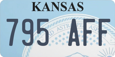 KS license plate 795AFF