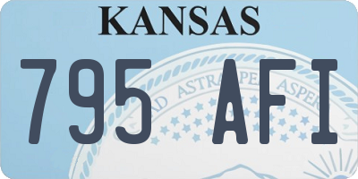 KS license plate 795AFI