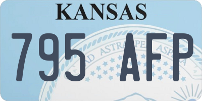 KS license plate 795AFP