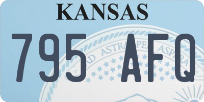 KS license plate 795AFQ
