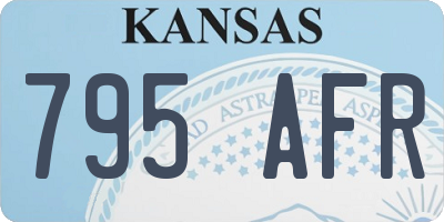 KS license plate 795AFR