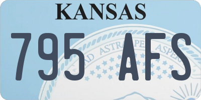 KS license plate 795AFS