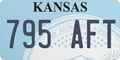 KS license plate 795AFT
