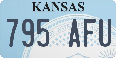KS license plate 795AFU