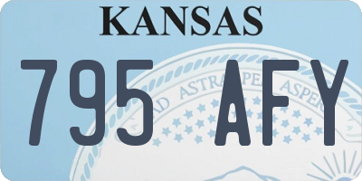 KS license plate 795AFY