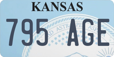 KS license plate 795AGE