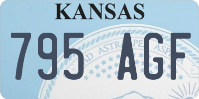KS license plate 795AGF