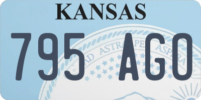 KS license plate 795AGO