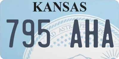KS license plate 795AHA