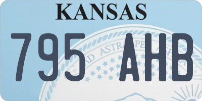 KS license plate 795AHB