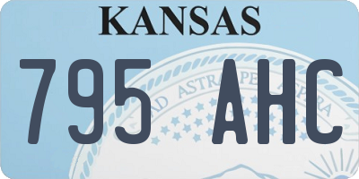KS license plate 795AHC