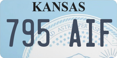 KS license plate 795AIF