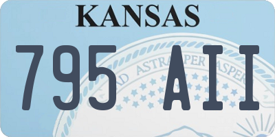 KS license plate 795AII