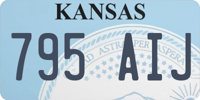 KS license plate 795AIJ
