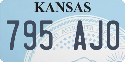 KS license plate 795AJO