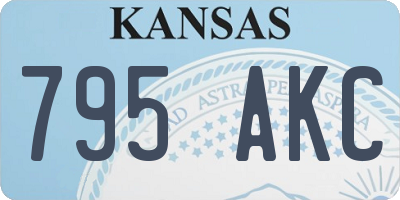 KS license plate 795AKC