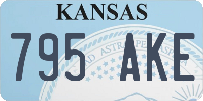 KS license plate 795AKE