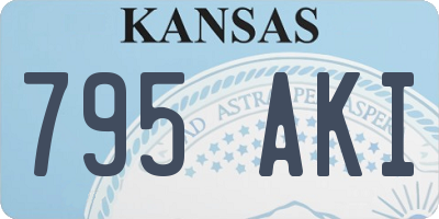 KS license plate 795AKI