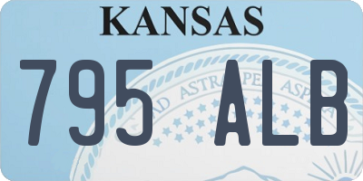 KS license plate 795ALB