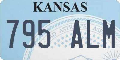 KS license plate 795ALM