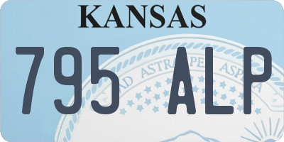 KS license plate 795ALP