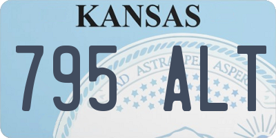 KS license plate 795ALT