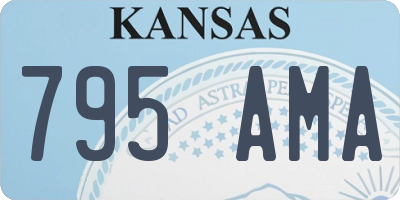 KS license plate 795AMA