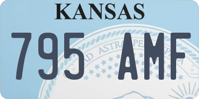 KS license plate 795AMF