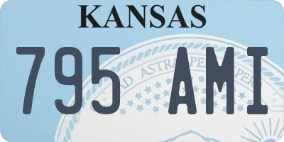 KS license plate 795AMI