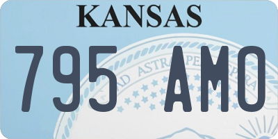 KS license plate 795AMO