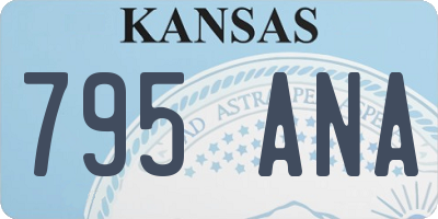KS license plate 795ANA