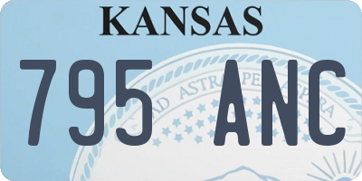 KS license plate 795ANC