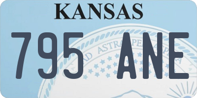 KS license plate 795ANE