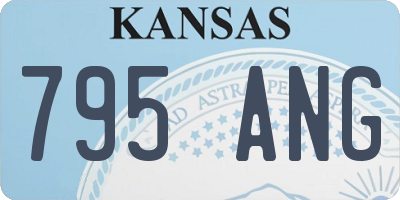 KS license plate 795ANG