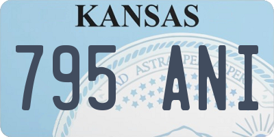 KS license plate 795ANI